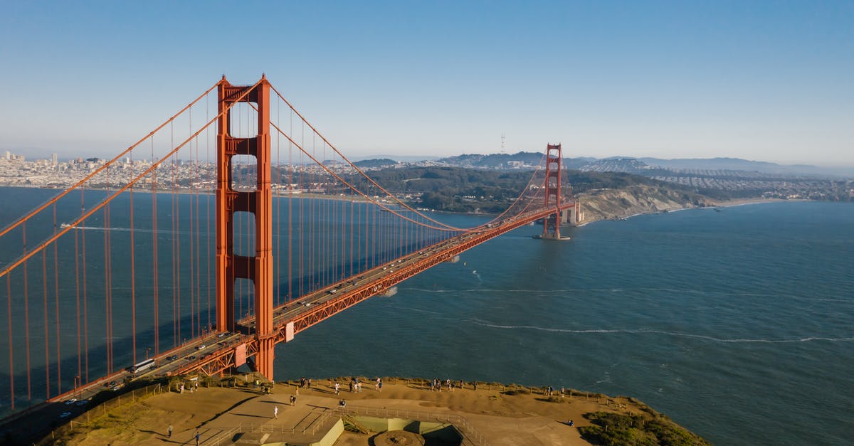 Free place to shower in San Francisco? - Aerial View of Golden Gate Bridge 