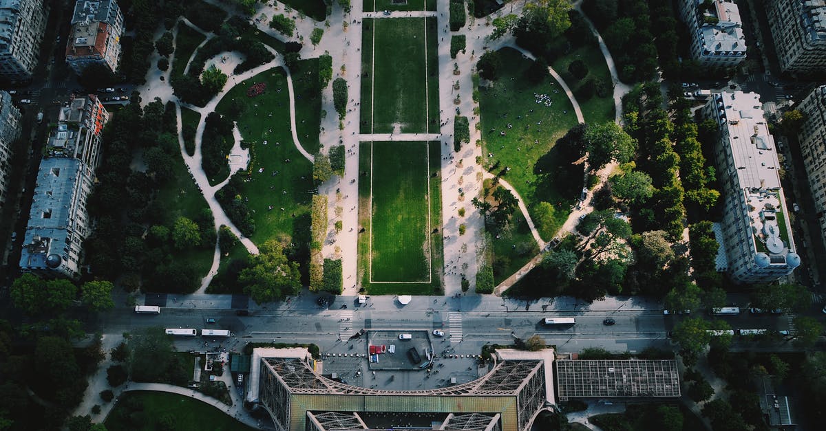 Free street parking in Paris - Aerial Photography of Buildings, Road and Vehicles