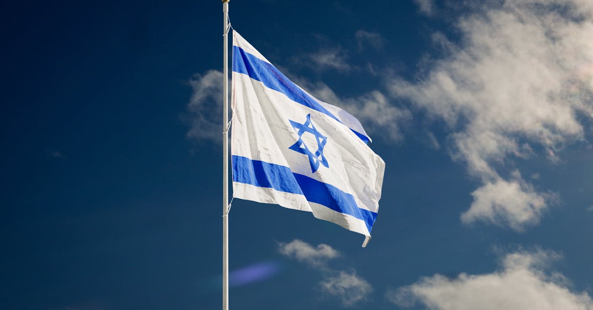 From Israel to Jordan - Blue and White Star Flag