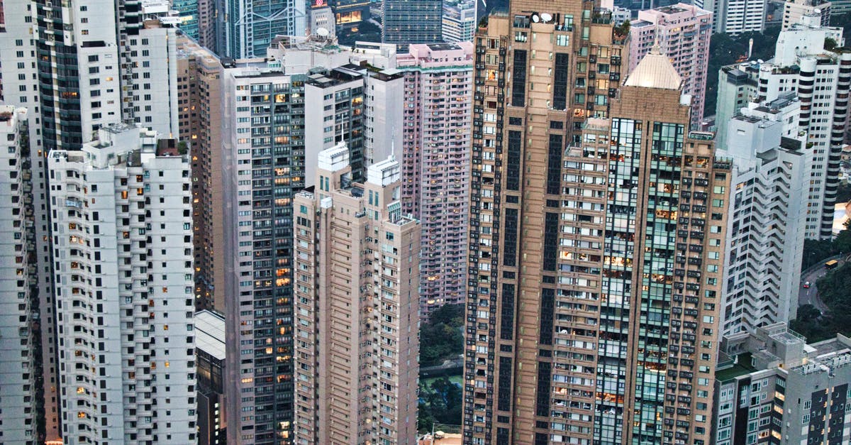 From Tai O to downtown Hong Kong by ferry - Top View Of Skyscrapers