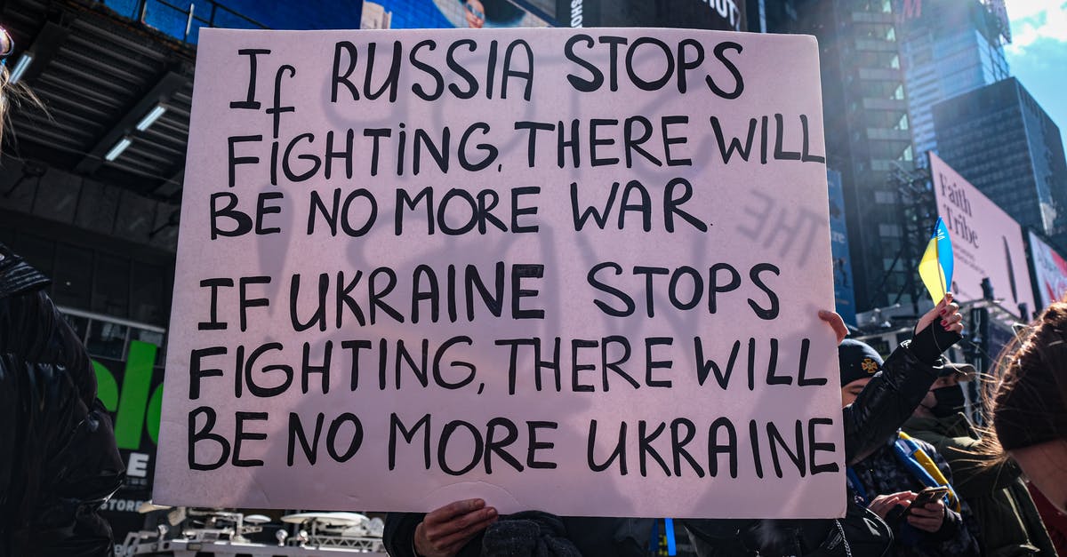 From Ukraine to Russia visa - People Protesting in Favor of Ukraine