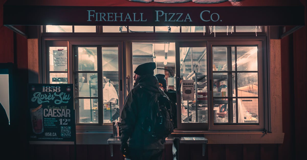 Georgia/Tbilisi restaurant etiquette - A Man in Black Jacket Standing in Front of a Pizza Parlor