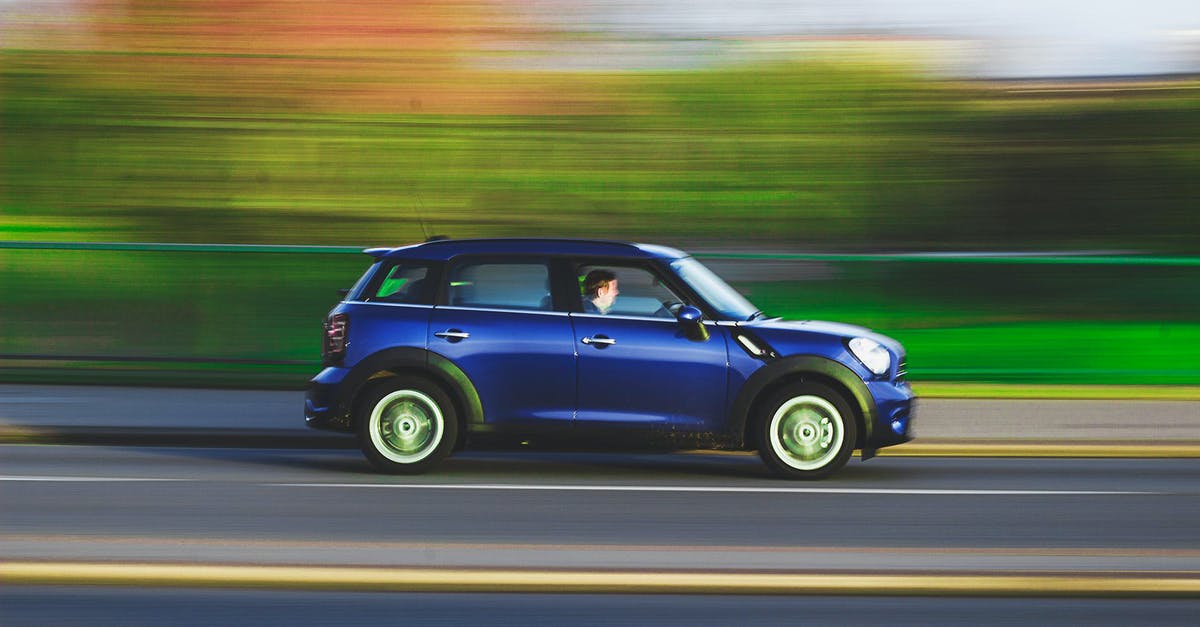 German autobahn speed limit - Blue Suv on Road