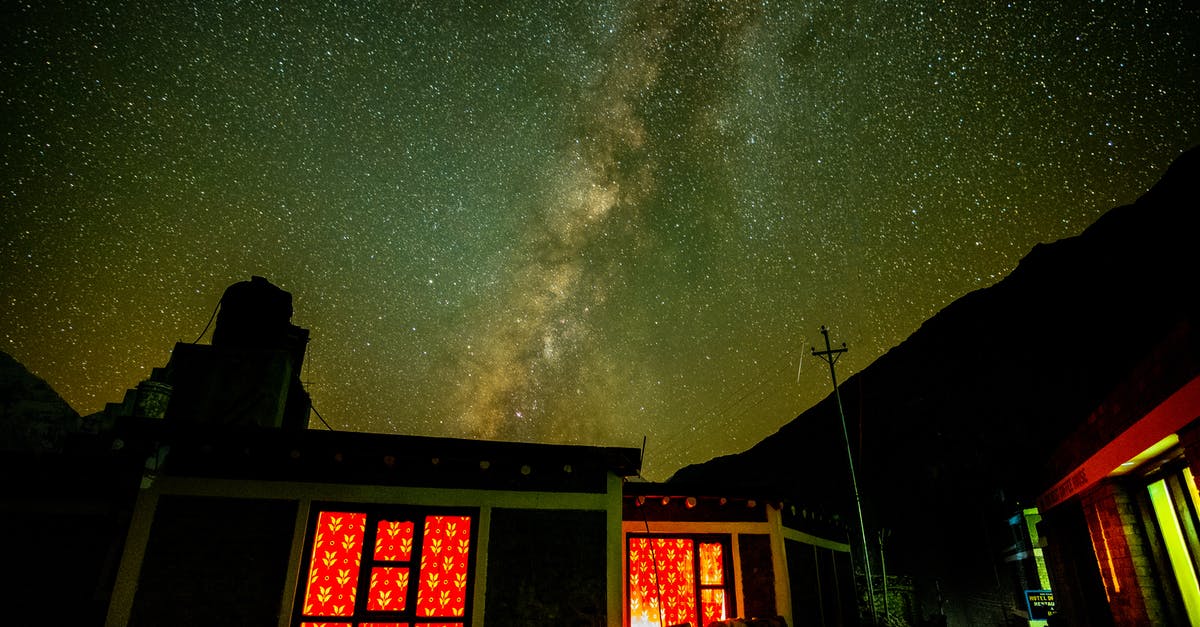 Germany, Thuringia, Inselsberg visible from Bavaria, Coburg? - Brown Wooden House Under Starry Night