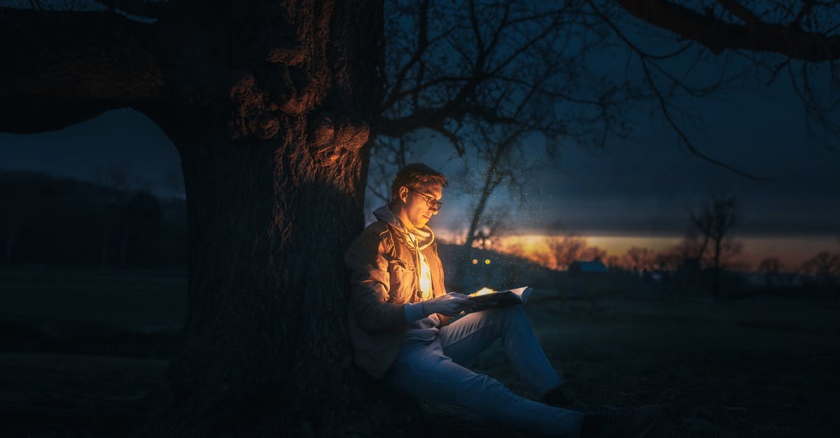 Get into a country without booked flight [duplicate] - Man Sitting Under A Tree Reading A Book during Night Time