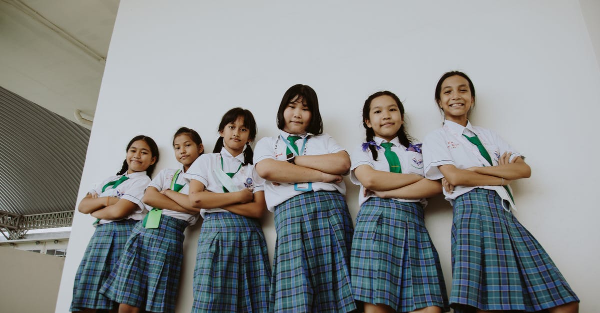 Getting around in Thailand without knowing Thai - Students Standing Near the Concrete Wall