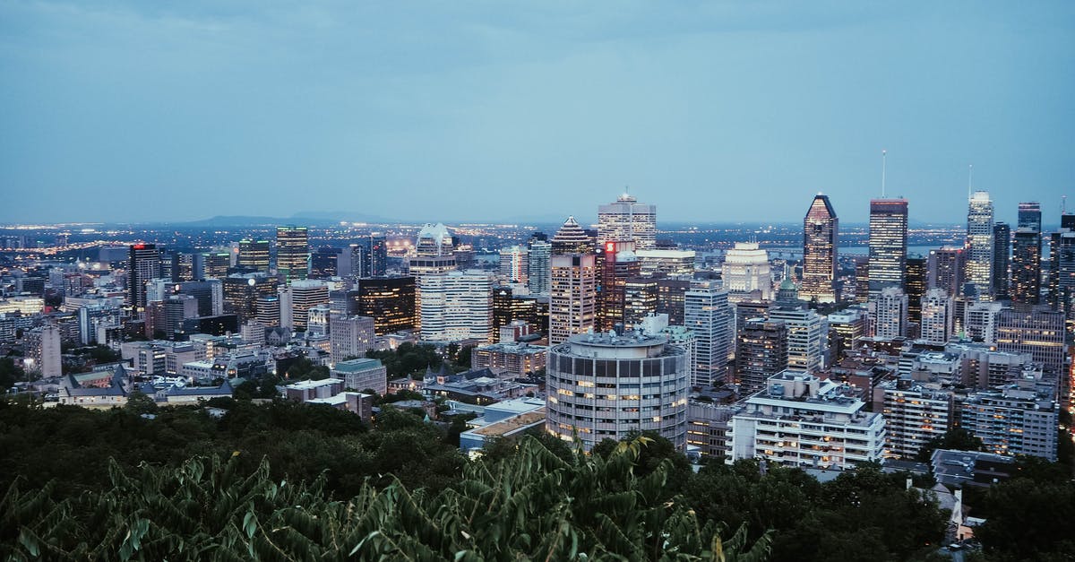 Getting from Pierre-Elliot-Trudeau airport to downtown Montreal - Aerial View of Buildings