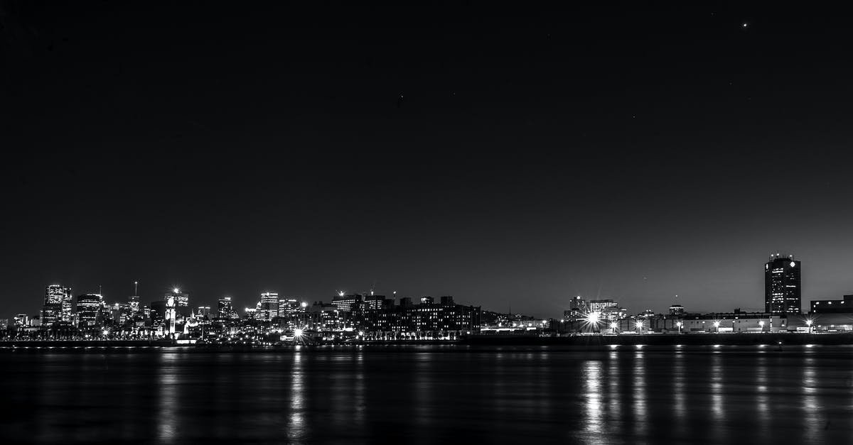 Getting from Pierre-Elliot-Trudeau airport to downtown Montreal - City Lit Up at Night