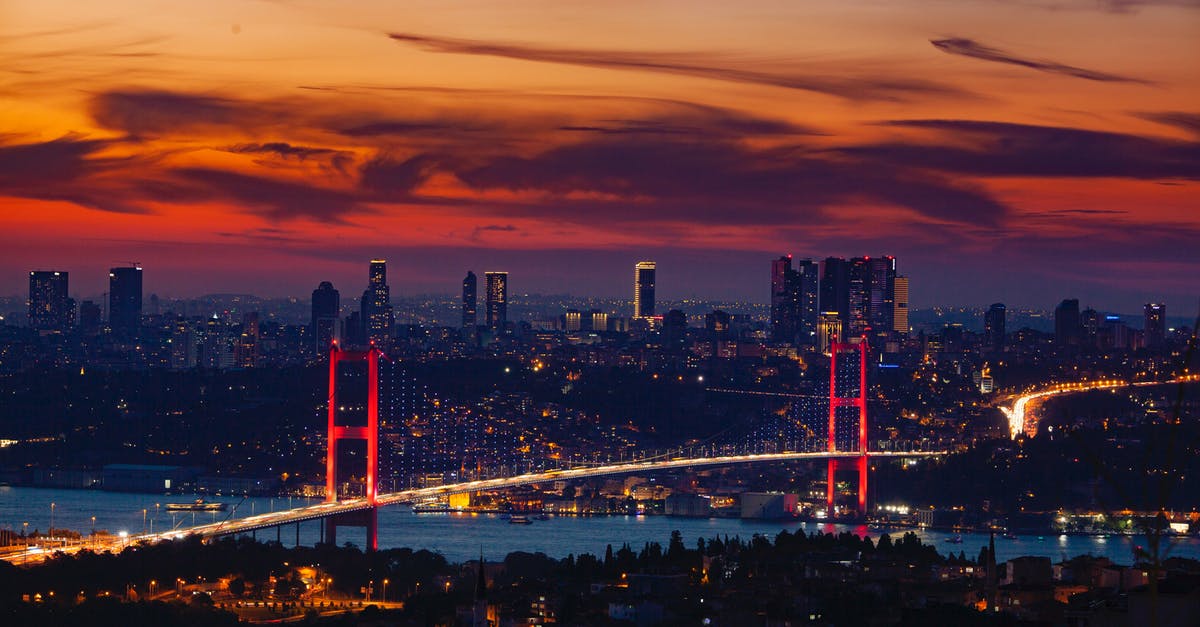 Getting out of Istanbul airport during 10-15 hours [duplicate] - Aerial View of City during Sunset