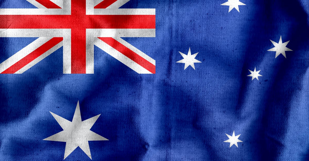 Getting to Australia from overseas cheaply and not by air? - Textile Australian flag with crumples