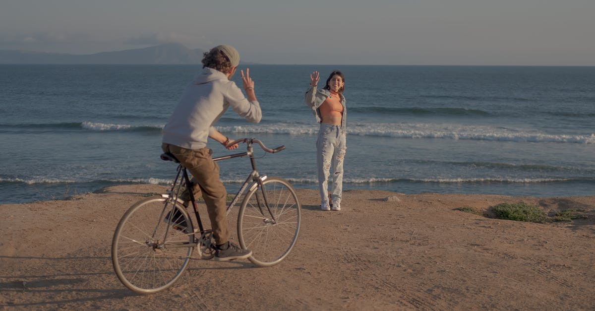 Gibraltar & surroundings to Morocco with a bicycle - Man and Woman Standing on Beach