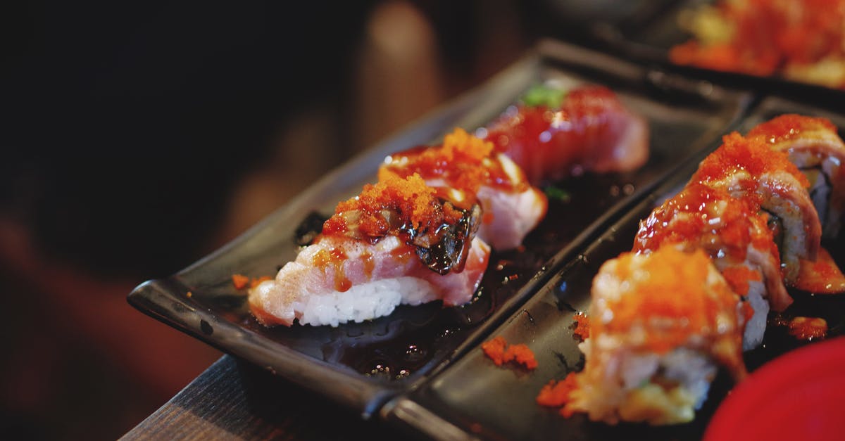 Gift-giving rules for Japanese dinner host - California Maki on Black Plate