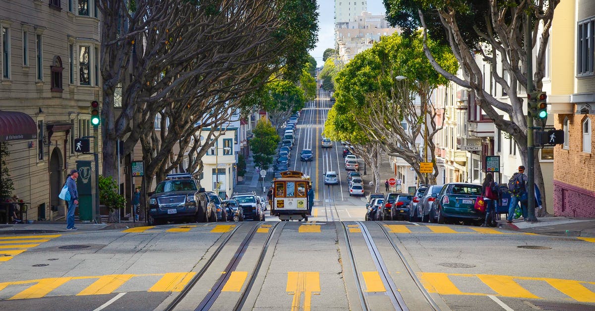 Going from SFO Airport to San Francisco downtown - View of City Street