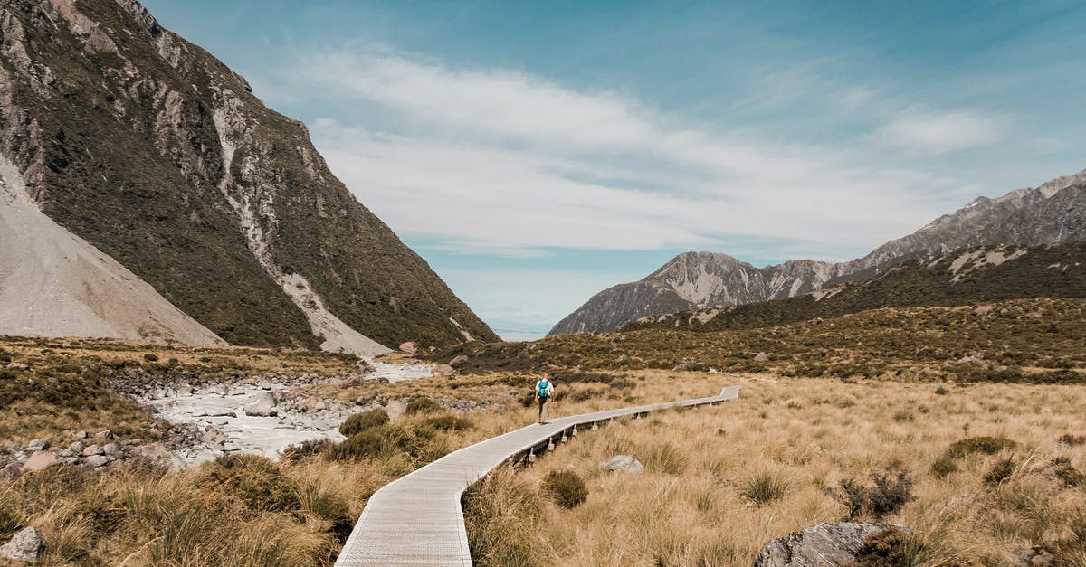 Hiking around Iceland: Trails or walking on the ring road? - Photo of a Man Walking on Boardwalk