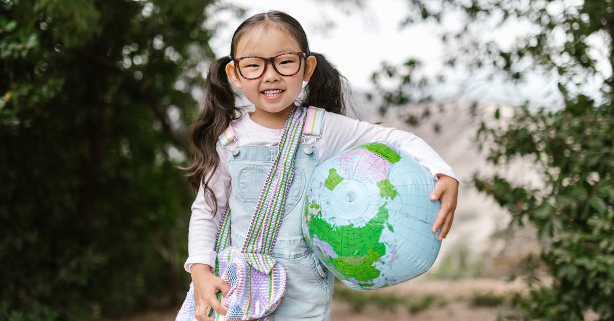 Hiking map for Hokkaido and/or other resources - Smiling Girl Holding an Inflatable Globe