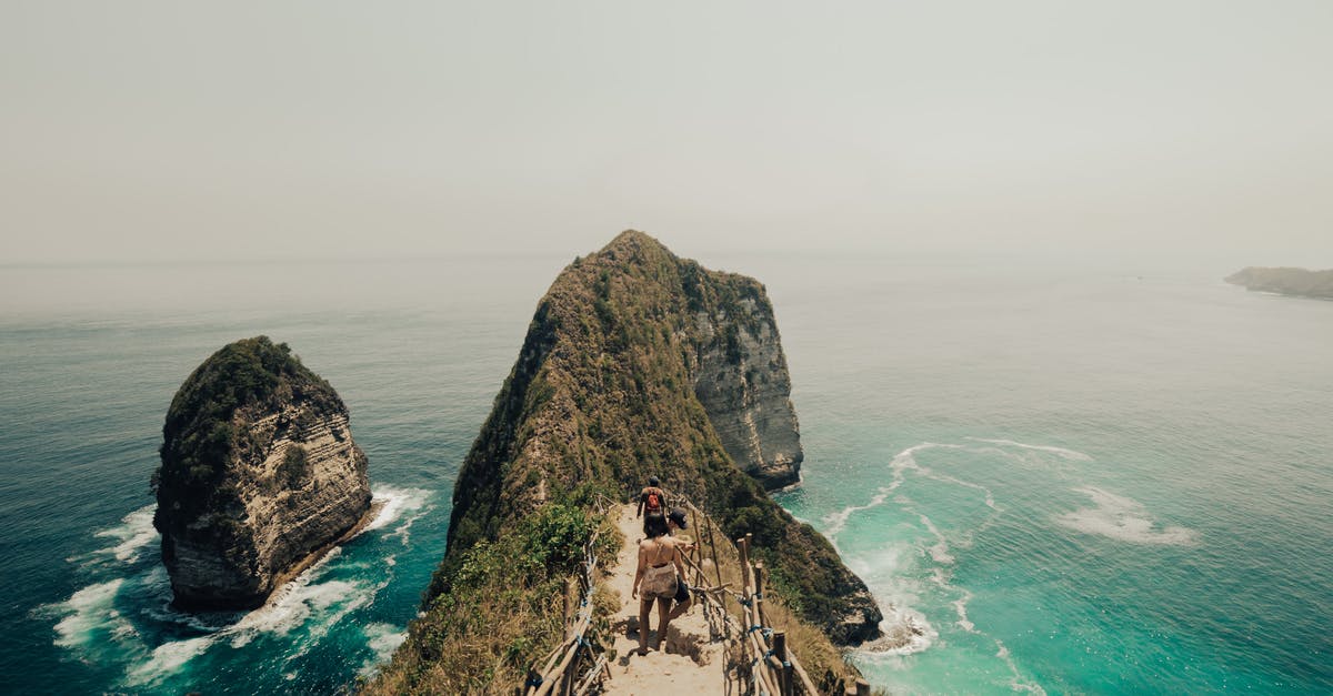 Hiking trails on Bainbridge Island to see the skyline of Seattle? - 

People Walking on a Trail on the Mountain Peak of the Nusa Penida Island