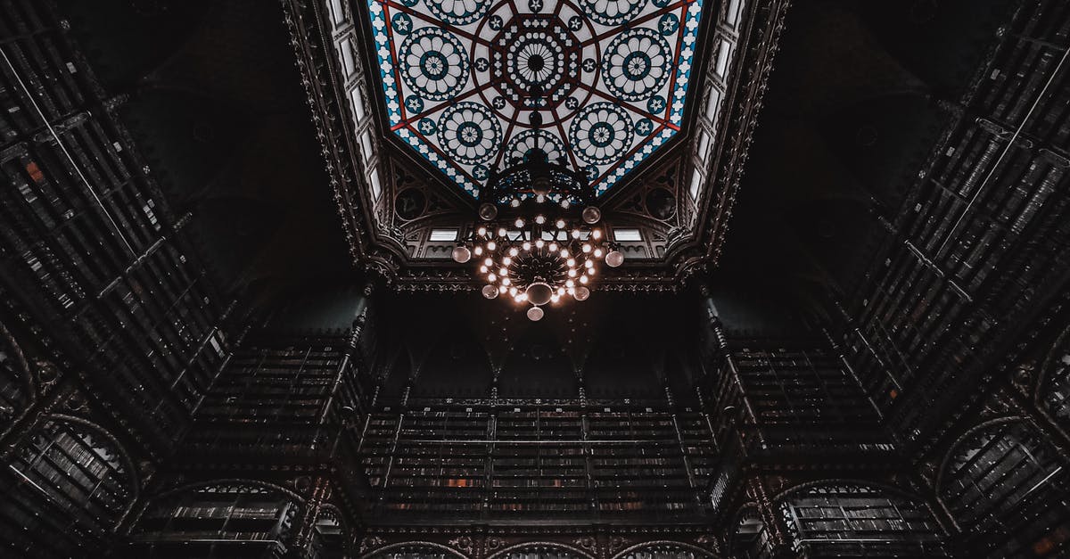 Holidays in Brazil without Portuguese - Royal Portuguese Cabinet of Reading with chandelier on ornamental ceiling