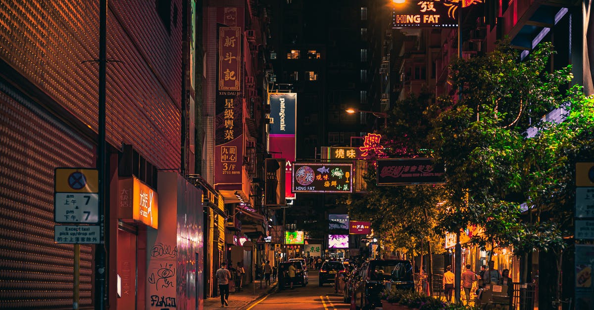 Hong Kong airport transit hotel - Lighted Signage at Night