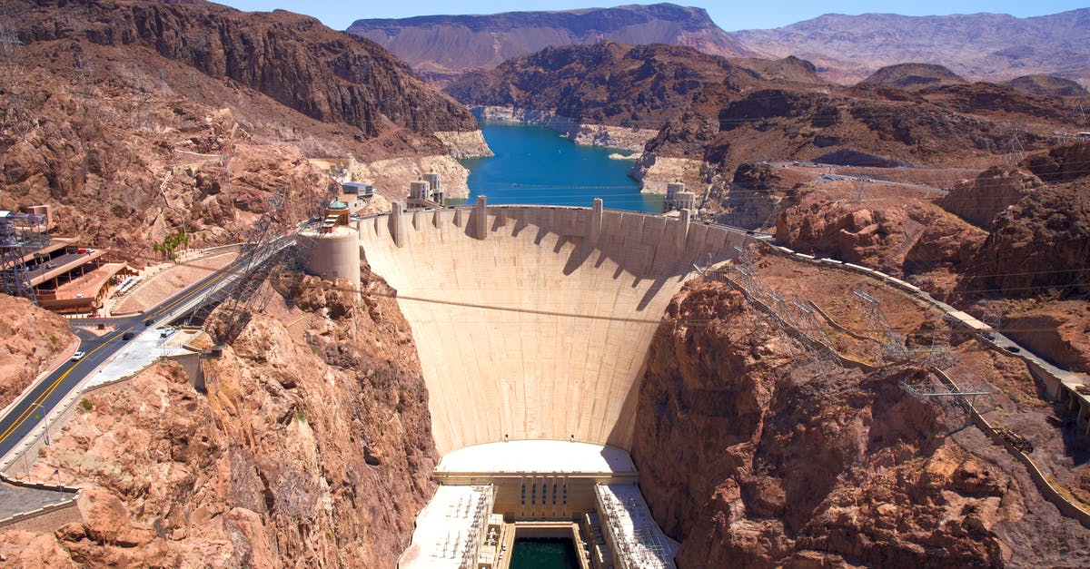 Hoover Dam Parking - Aerial View of Hoover Dam