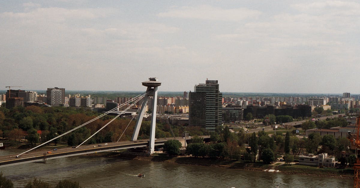 Hostels in Bratislava - White Bridge over River