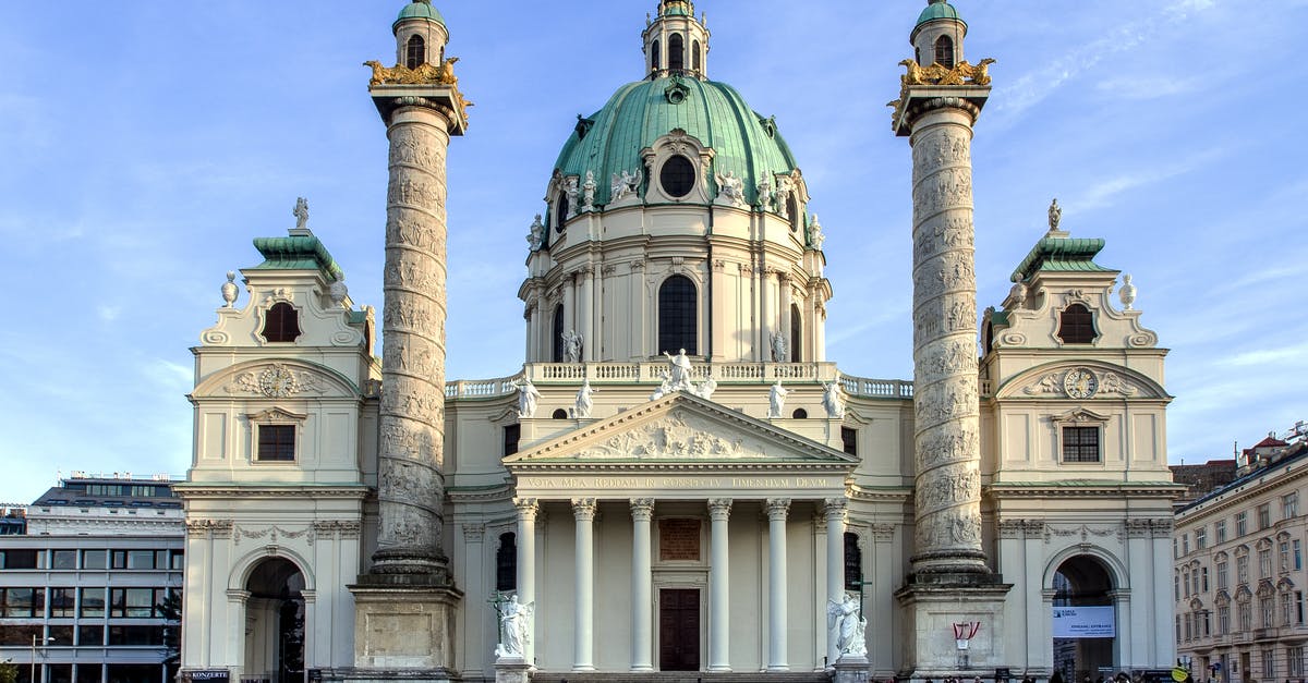 Hostels in Vienna - reservation and prepaid - White Concrete Churchpeople Under Blue Sky