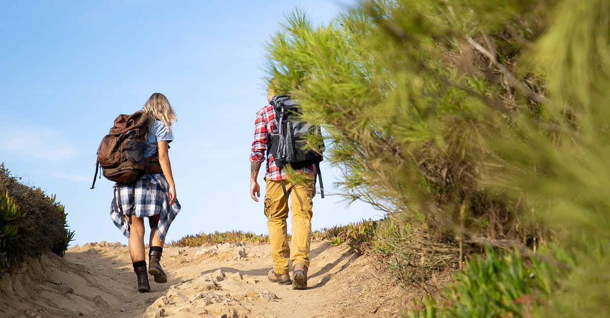 How are Scottish hiking trails marked? - 2 Women Walking on Brown Sand