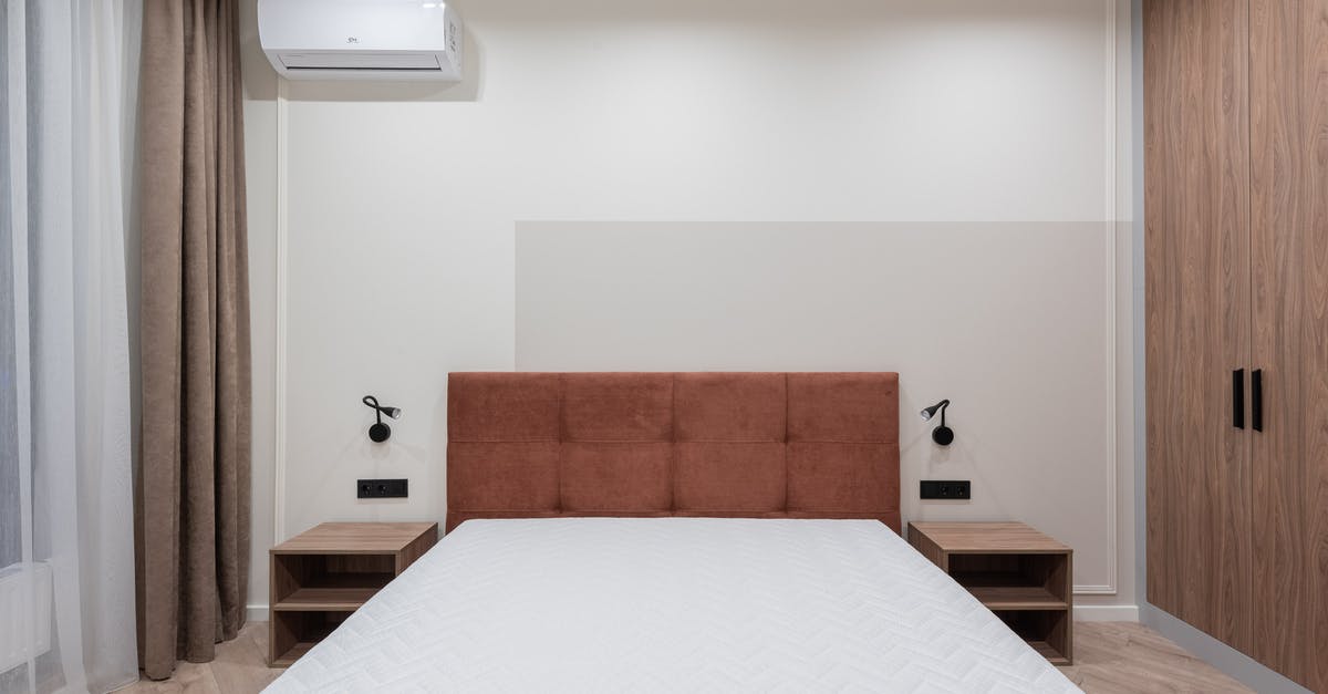 How big is a "semi-double" bed in Japan? - Interior of bedroom with big bed and wardrobe