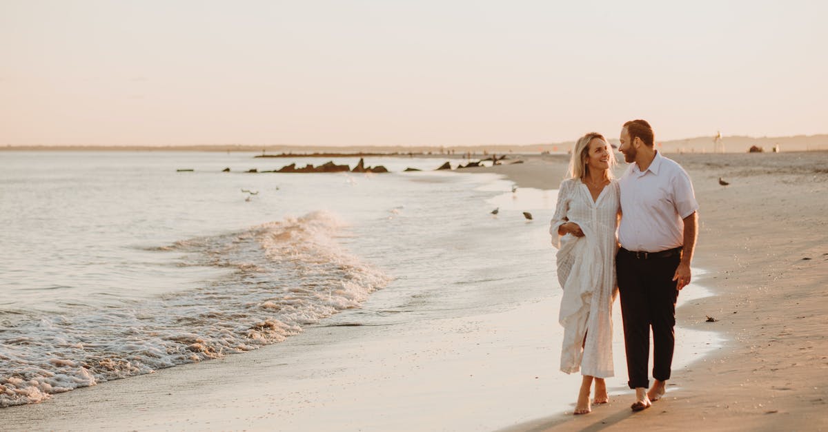 How can a France-Philippines couple visit each other? - Man and Woman Walking on Beach