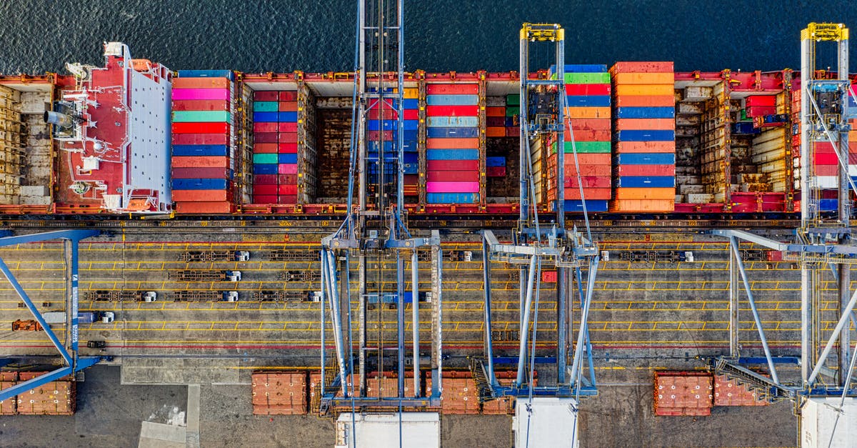 How do customs and immigration work in a sailboat? - Top-view Photography of Cargo Ship With Intermodal Containers