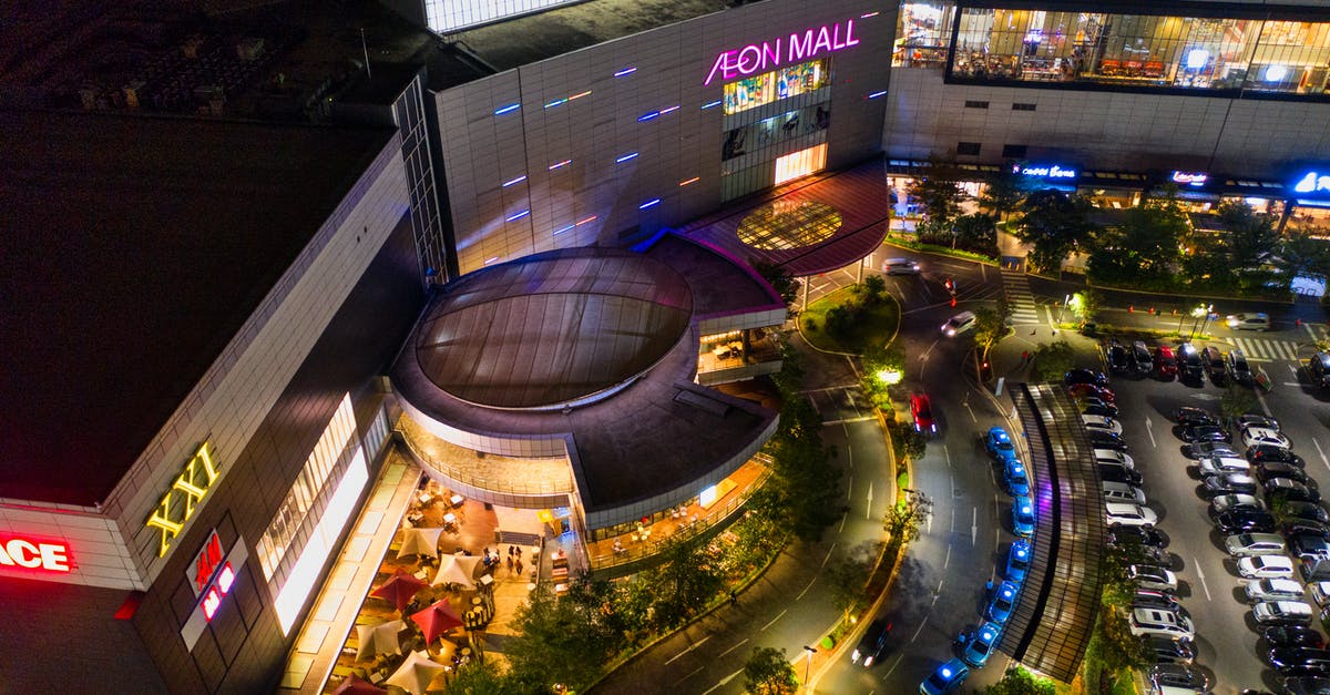 How do days and nights in travel package work? - Aerial Photography of Aeon Mall