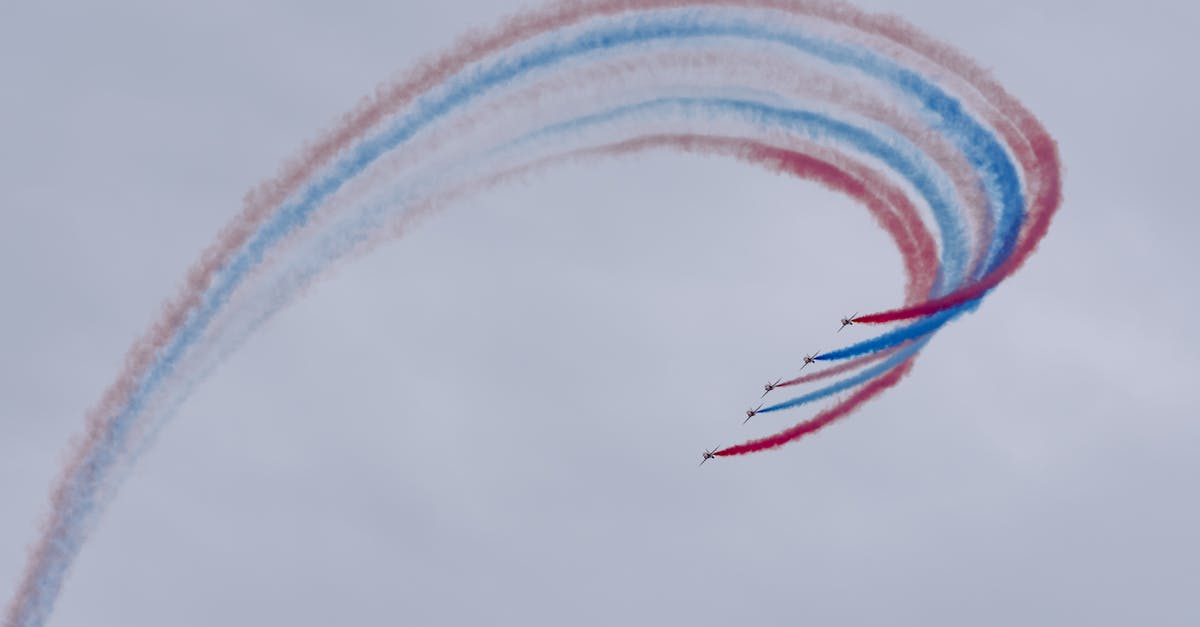 How do hotels choose which flag to fly over the entrance? - Low angle of aircrafts in row creating tricolor air tattoo in light sky on National Aviation Day