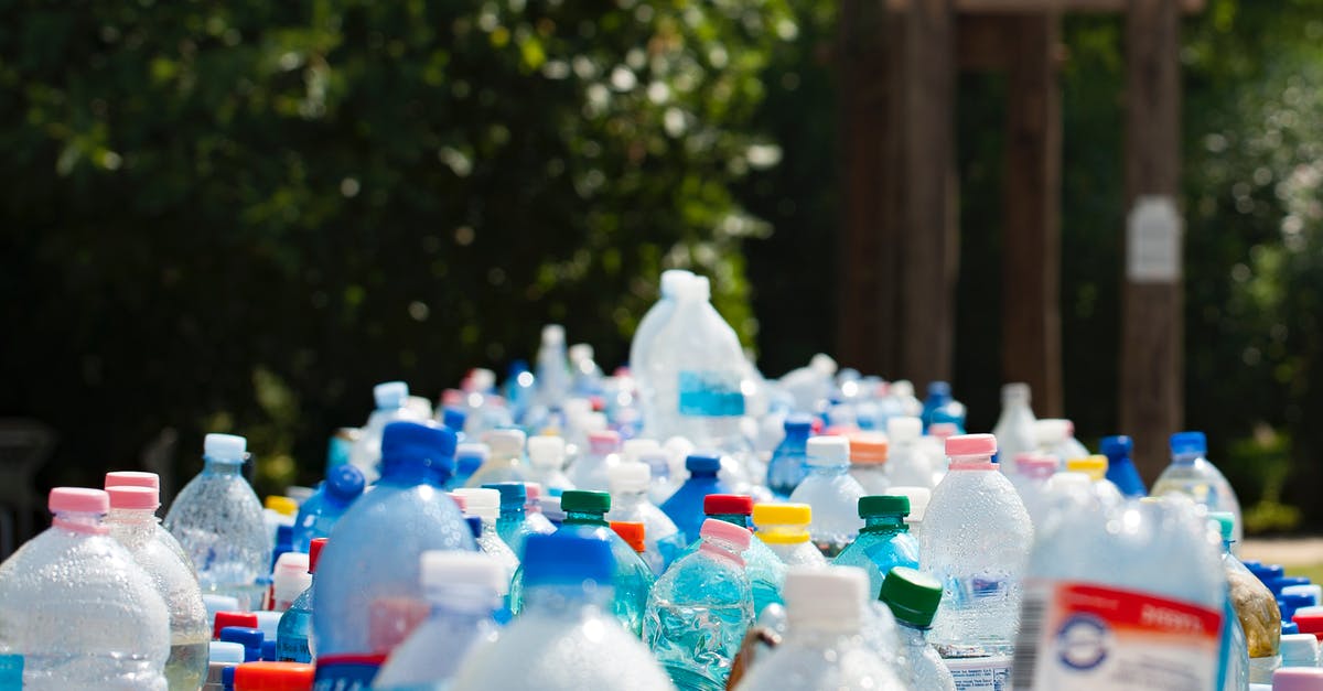 How do I minimise waste on a flight? - Assorted Plastic Bottles