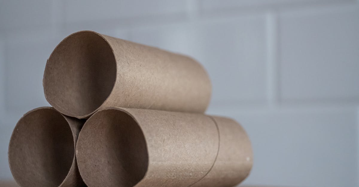 How do North Americans use toilet paper? [closed] - Closeup of stacked brown cardboard tubes of finished toilet paper placed on wooden table