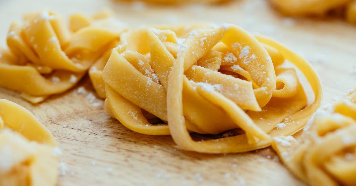 How do you prepare for long haul flights? - Homemade long noodles made with egg dough on table