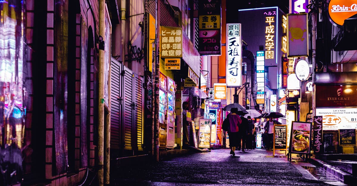 How easy is it to find stores that do tax refunds in Tokyo? - Woman Walking in the Street during Night Time