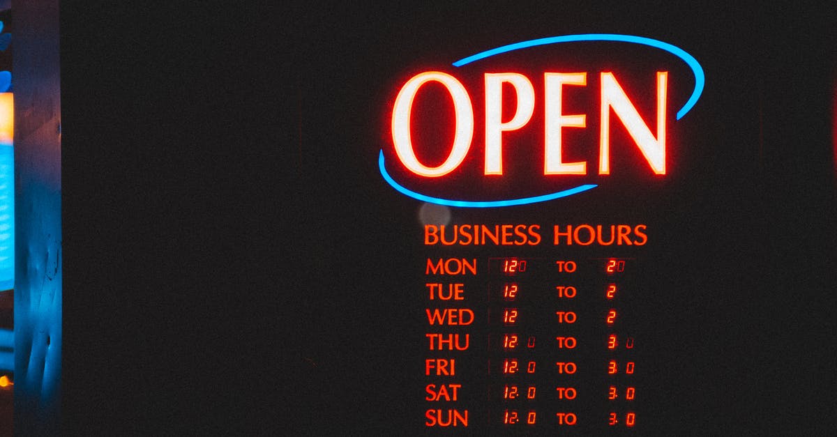 How late are restaurants open until in Italy? (Bologna specifically) - Neon signboard with digital numbers