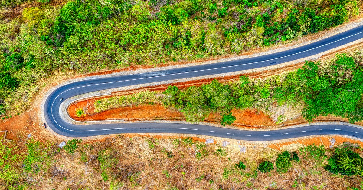 How long does it take to travel from Bangalore to Hampi? - Aerial Photo of Winding Road