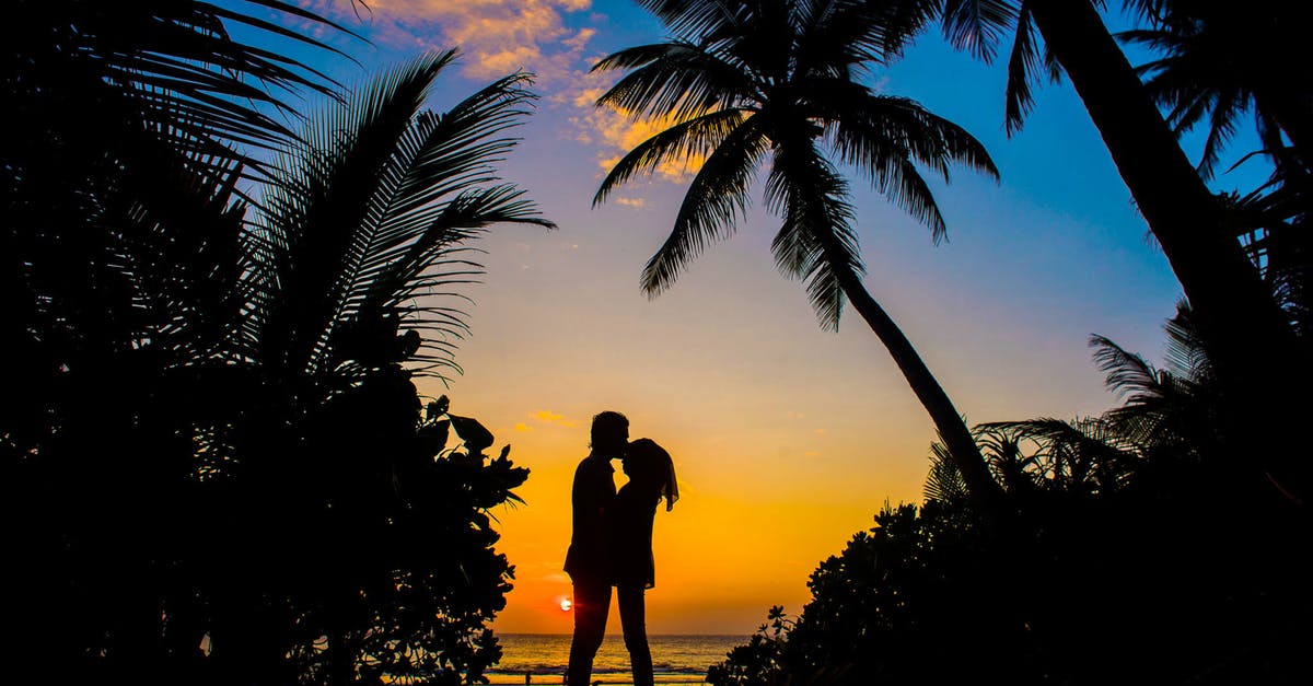 How much is it appropriate to tip in Palm Beach? - Silhouette of Man and Woman Kissing