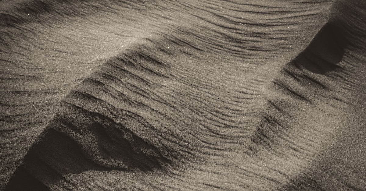 How much wind is too much wind on a sandy beach? - aerial viewof sand