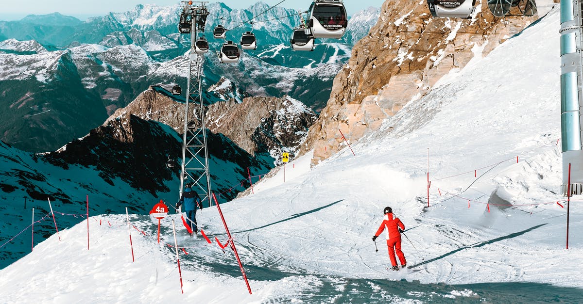 How safe are cable cars? - High Angle View of People Skiing on Snowcapped Mountain