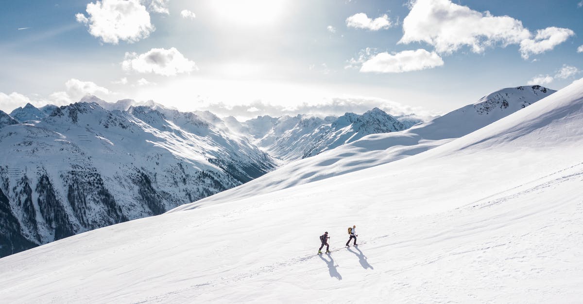 How to choose where to ski - Two Man Hiking on Snow Mountain