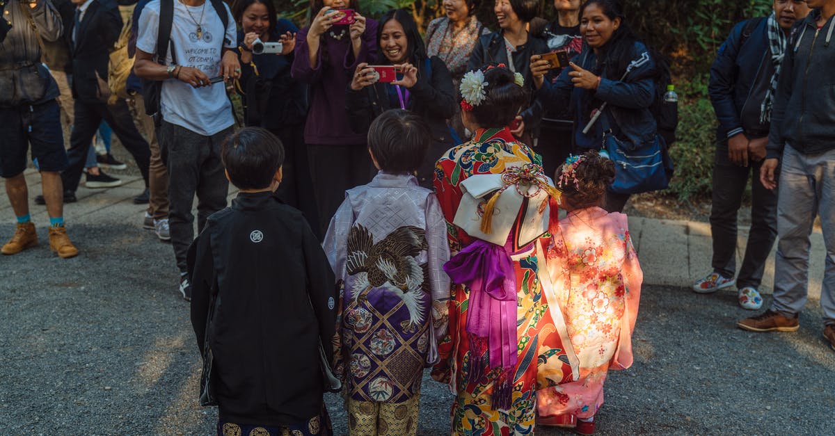 How to deal with other tourists taking pictures of my children? - People Taking Photos of the Kids Wearing Kimonos