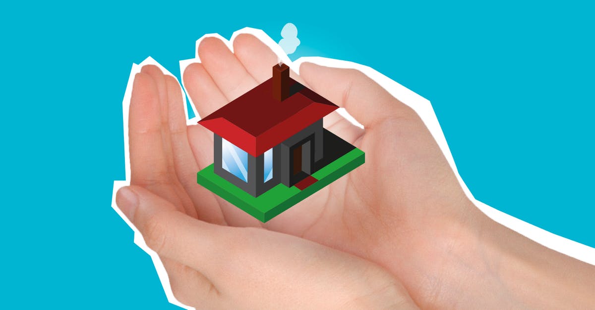 How to find budget accommodation in Iran? - Cutout paper composition with house in handful showing concept of buying private apartment against blue background