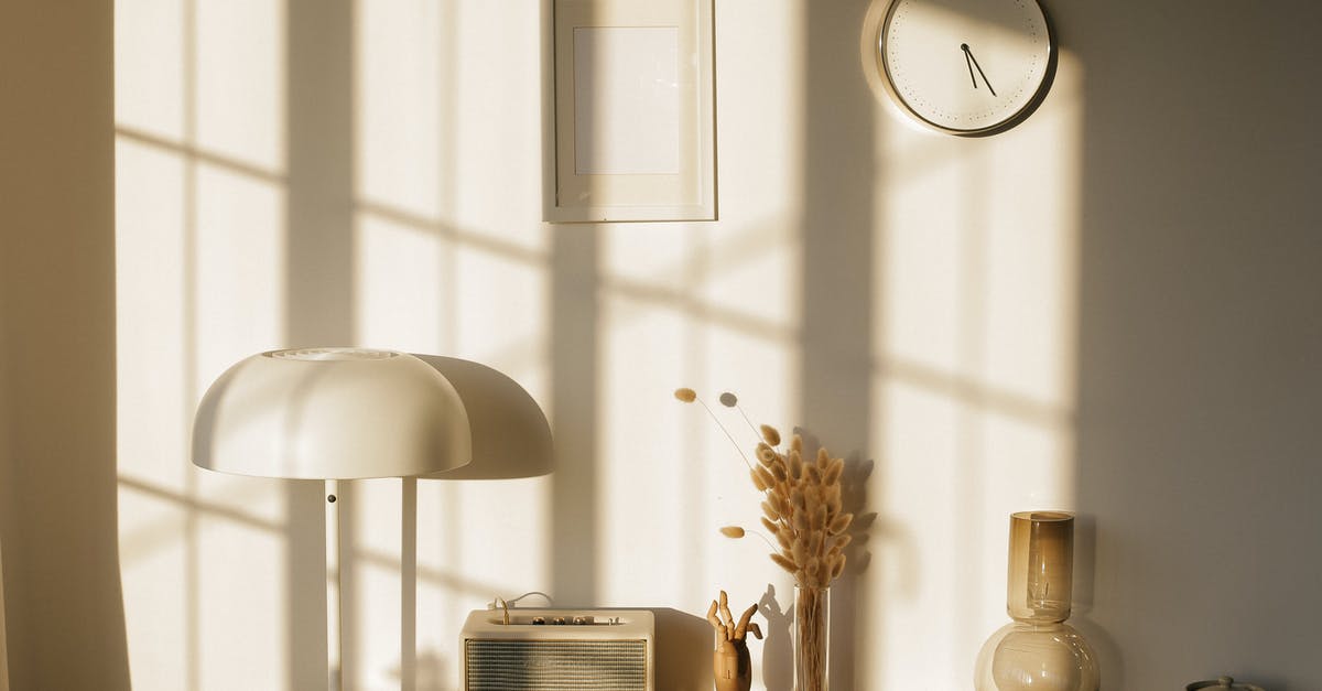 How to get a copy of an old Schengen visa? - Light room with retro radio and decorative vases with dry plants on desk near wall with clock and window shadow in sunlight