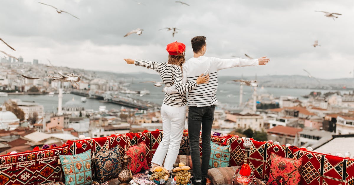 How to get from Istanbul to Ankara by land? - Back View of a Couple Posing on a Rooftop