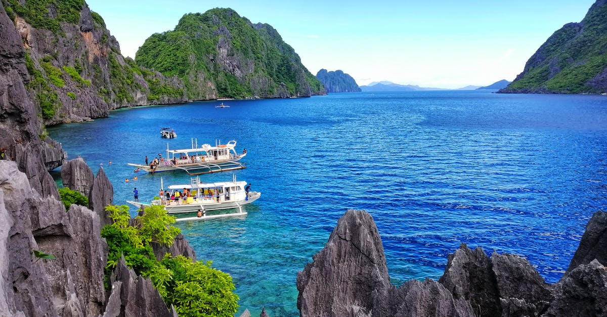 How to get from Negros/Cebu to El Nido, Palawan? - White Boats on Sea Near the Gray Rock Formation