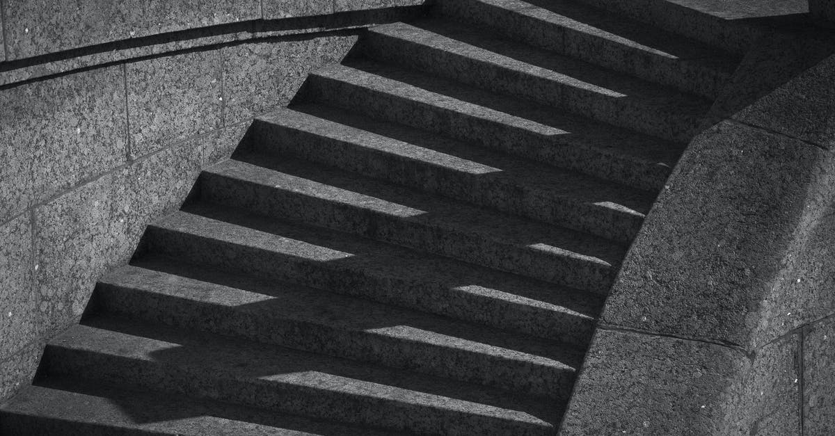 How to get to Gatineau Park from downtown Ottawa by public transport? - From above black and white of stone stairs leading down in park in evening