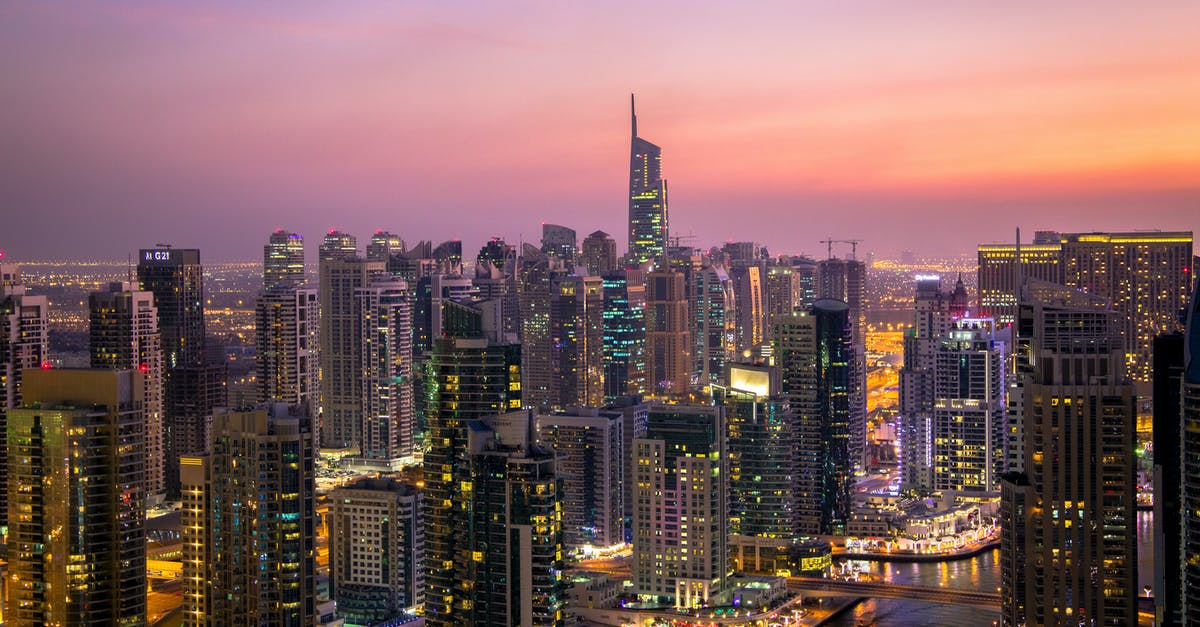 How to renew a US visa for a Dubai expat? - Aerial View of City Lit Up at Night