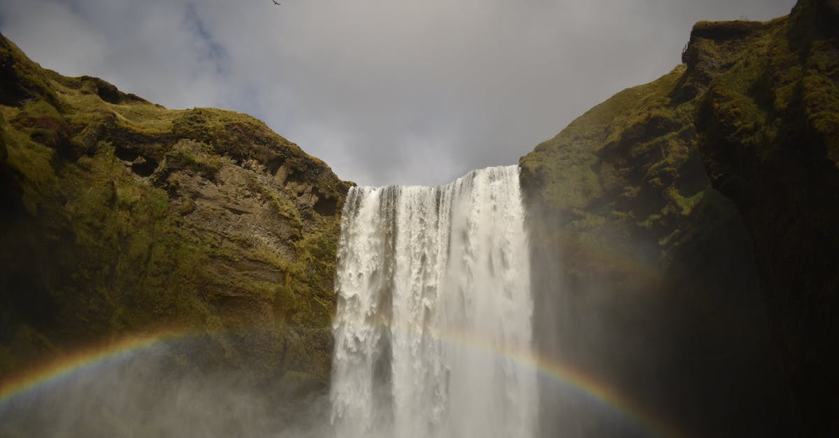 Iceland in March [closed] - Waterfalls on Green and Brown Mountain Under White Clouds