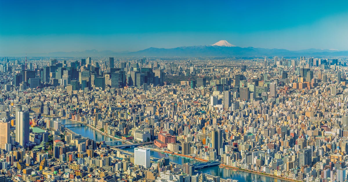 Identifing city (and buildings) below Mount Fuji - View of the City from Above